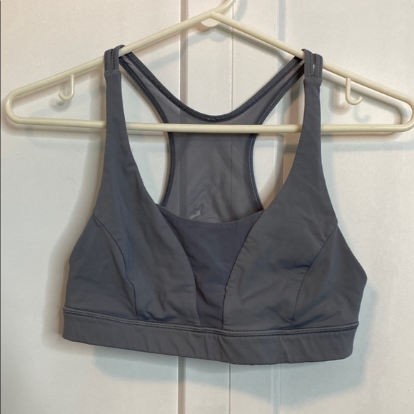 💚 Women's Grey Racerback Sports Bra - 27 inch band - Picture 1 of 2